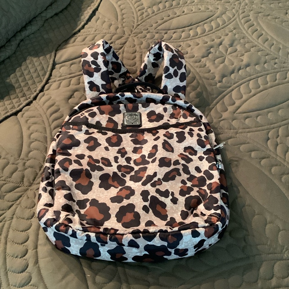 Leopard print backpack